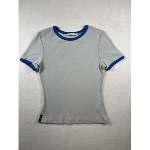 Paloma Wool Gray Ribbed T Shirt Ringer Size